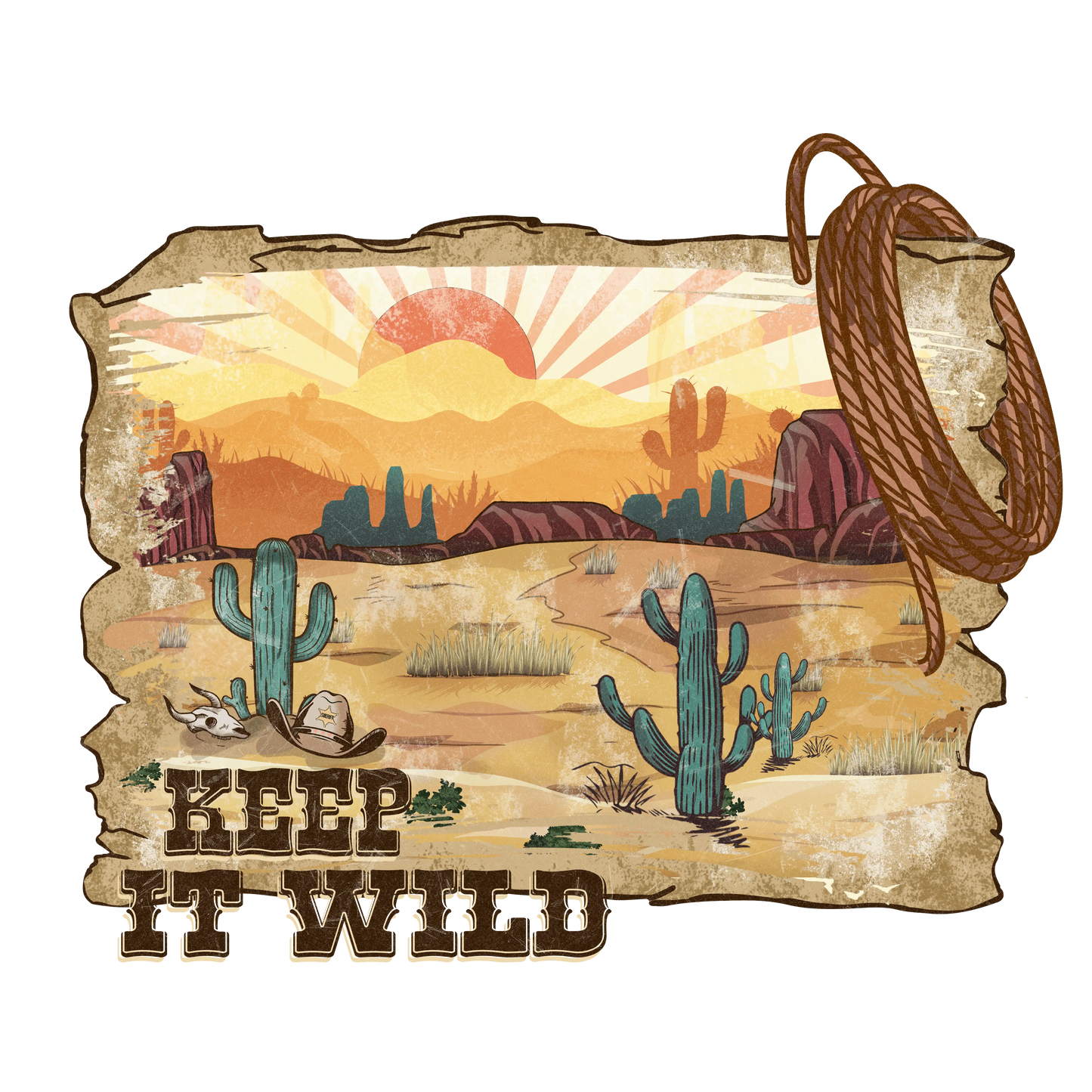 Keep It Wild Western Design - DTF Ready To Press