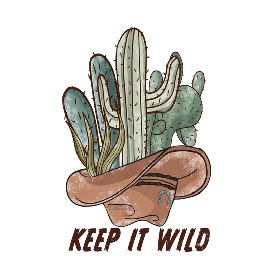 Western Keep It Wild Design - DTF Ready To Press