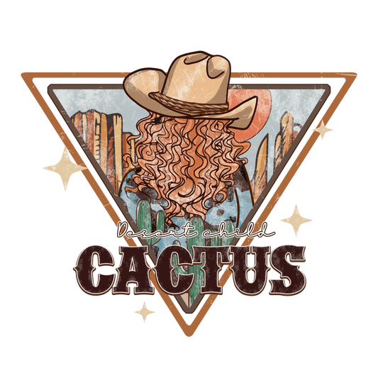 Desert Child Cactus Western Design - DTF Ready To Press