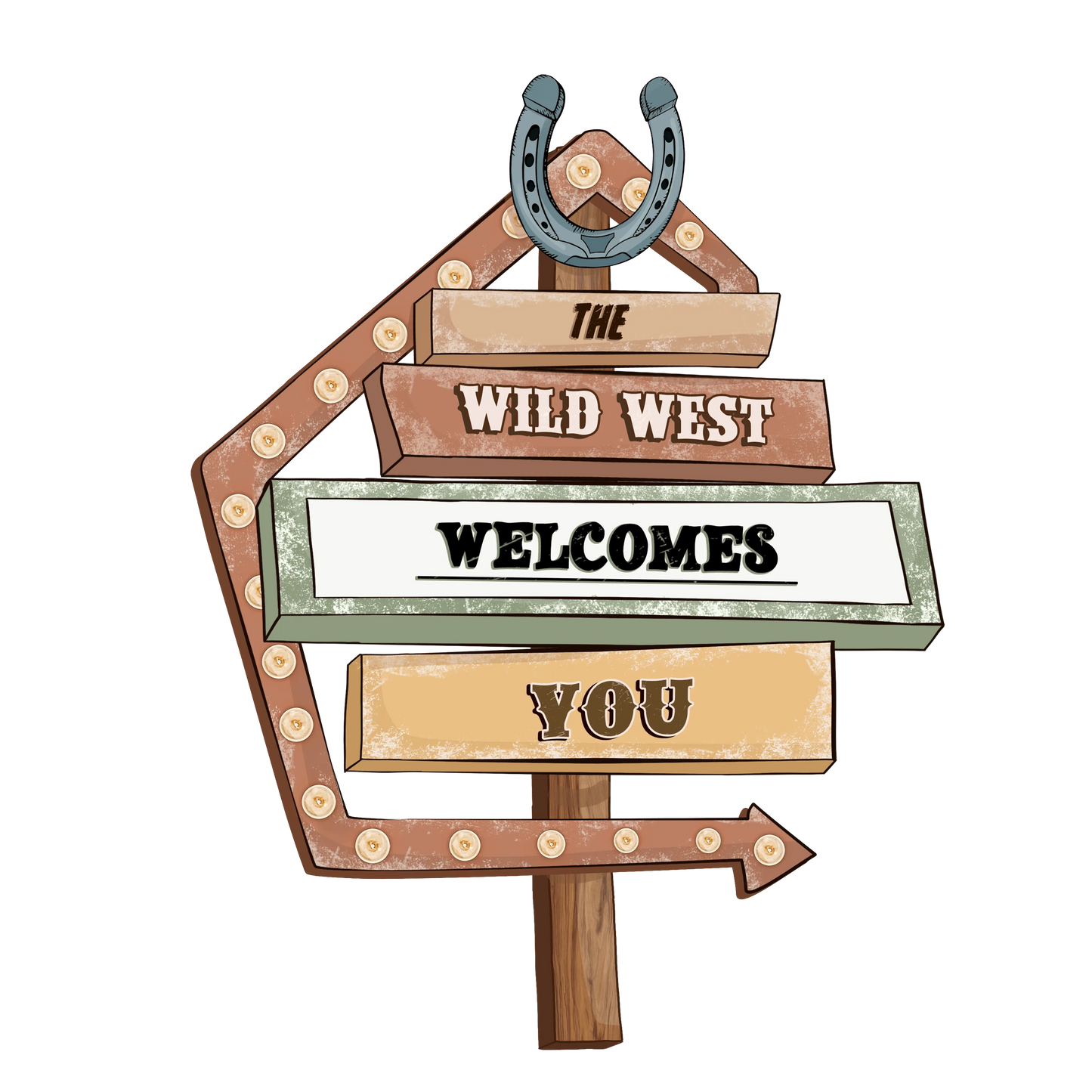 The Wild West Welcomes You Western Design - DTF Ready To Press