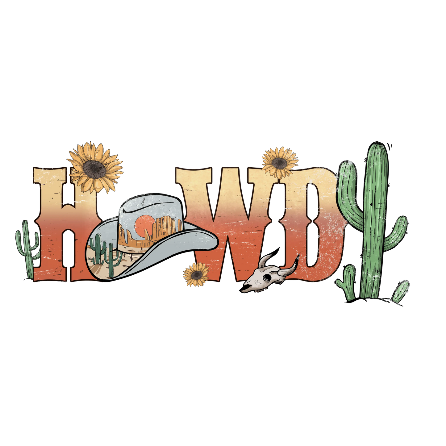Howdy Western Wild Design - DTF Ready To Press