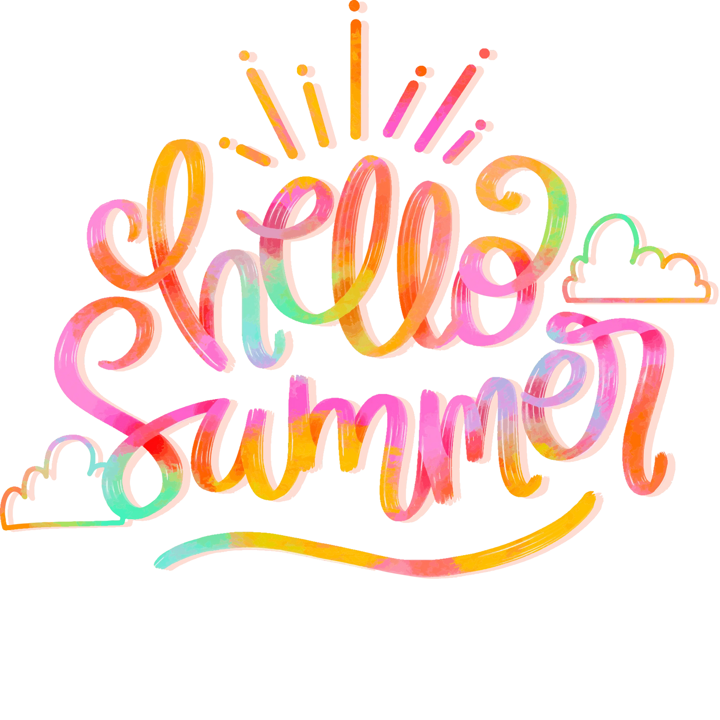 Hello Summer Design - DTF Ready To Press