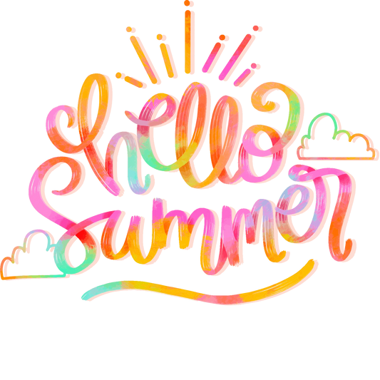 Hello Summer Design - DTF Ready To Press