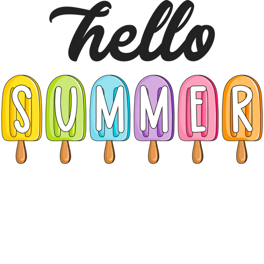 Hello Summer Design - DTF Ready To Press