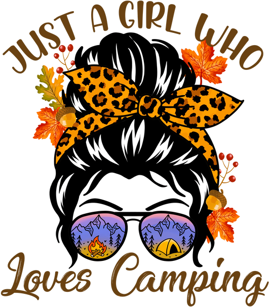 Just A Girl Who Loves Camping Design - DTF Ready To Press