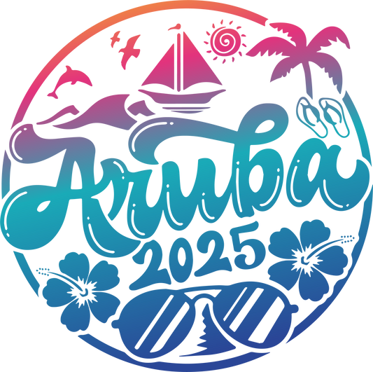 2025 Summer Aruba Vacation Design - DTF Ready To Press