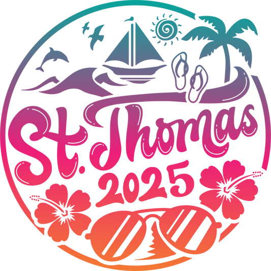 2025 St. Thomas Vacation Design - DTF Ready To Press
