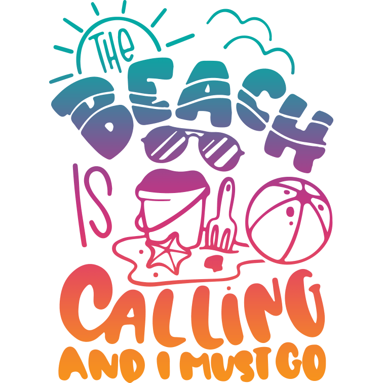 Funny Beach Vibes Design - DTF Ready To Press