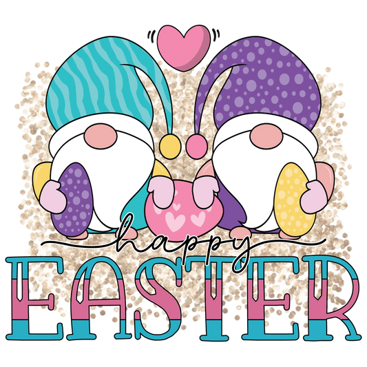 Happy Easter Gnome Party Design - DTF Ready To Press