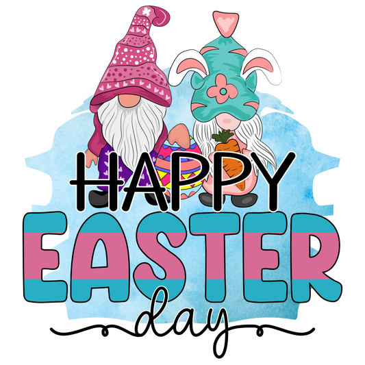 Happy Easter Day Gnome Design - DTF Ready To Press