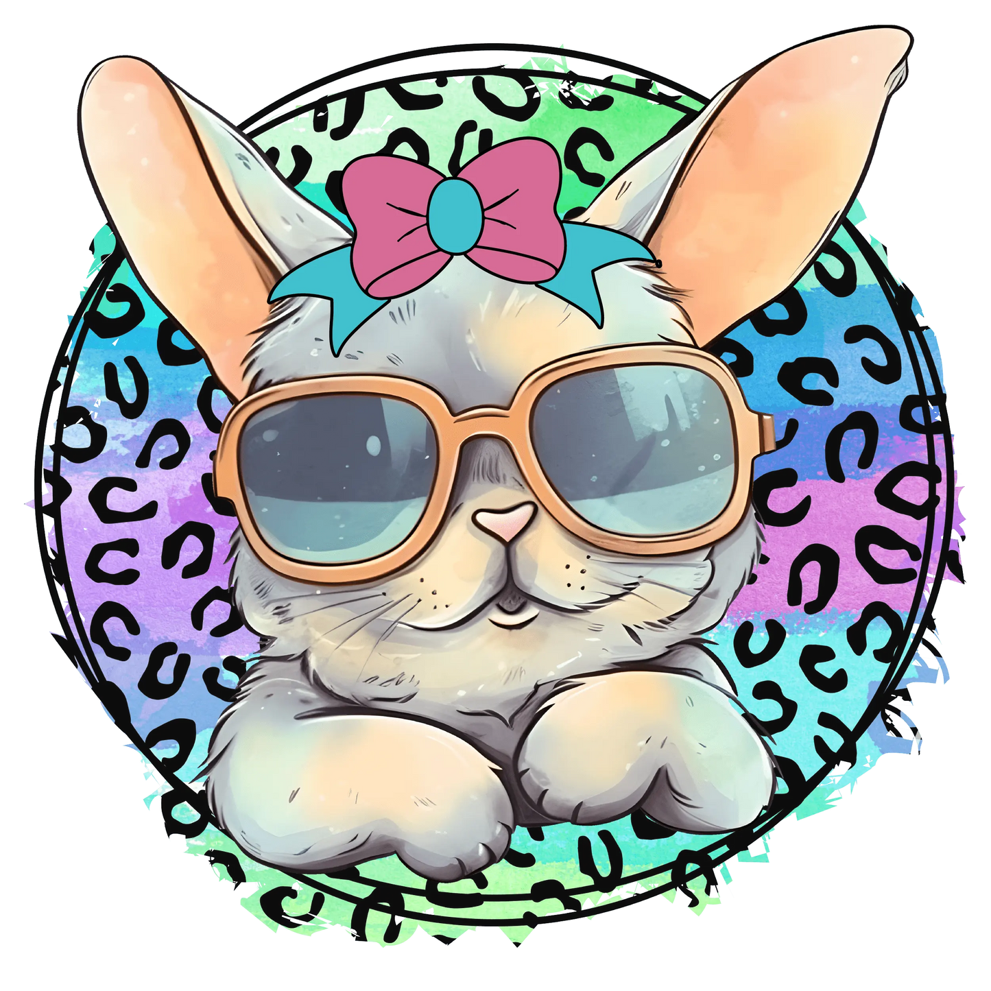 Easter Cool Bunny Design - DTF Ready To Press