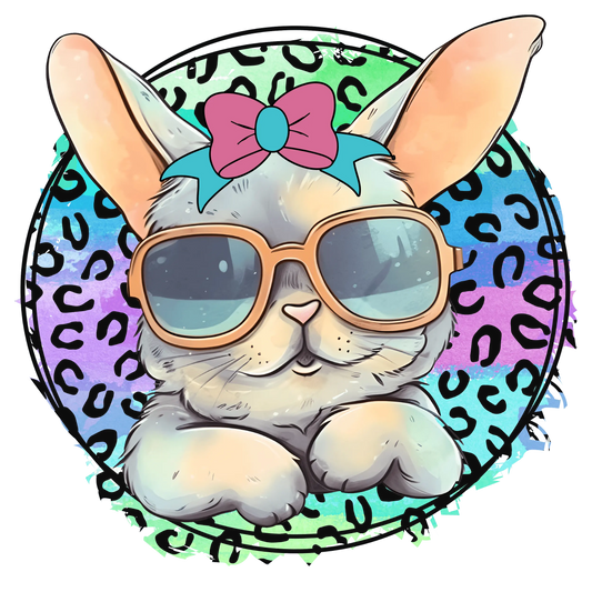 Easter Cool Bunny Design - DTF Ready To Press