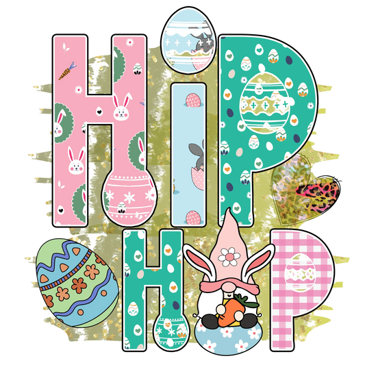 Hip Hop Easter Gnome Party Design - DTF Ready To Press
