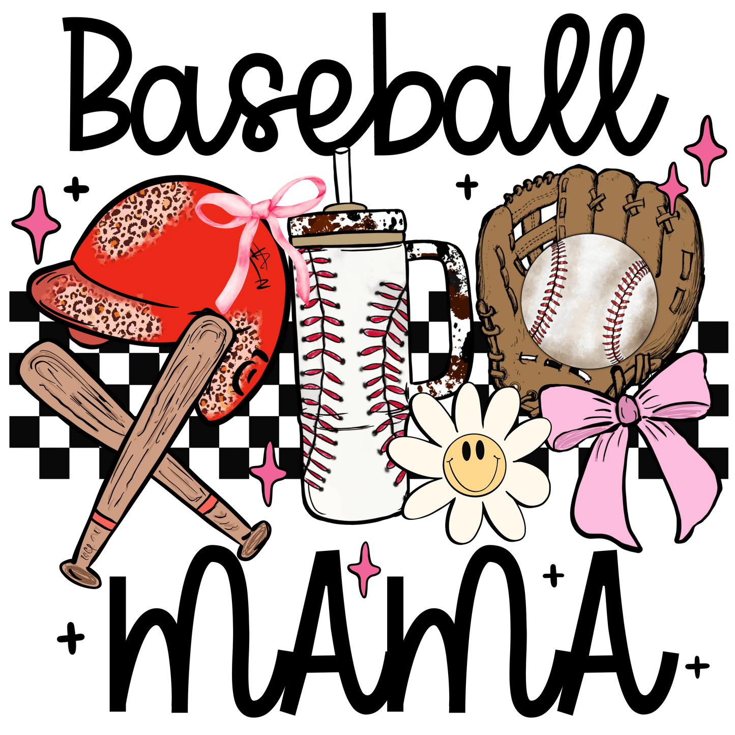 Baseball Mama Design - DTF Ready To Press