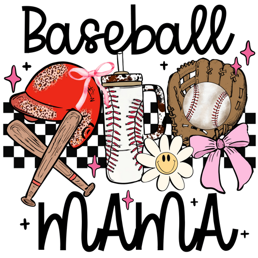 Baseball Mama Design - DTF Ready To Press