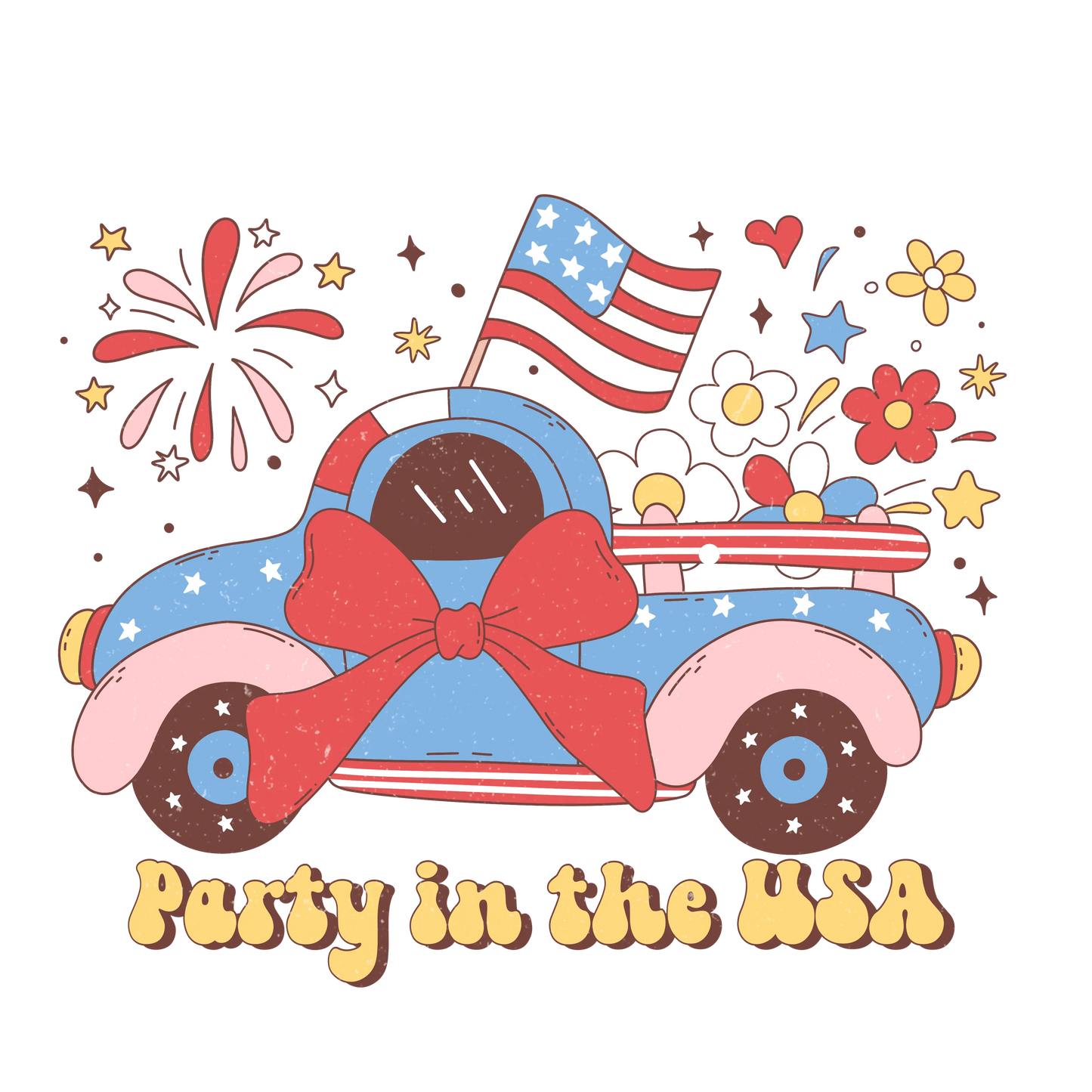 Party In The USA Design - DTF Ready To Press