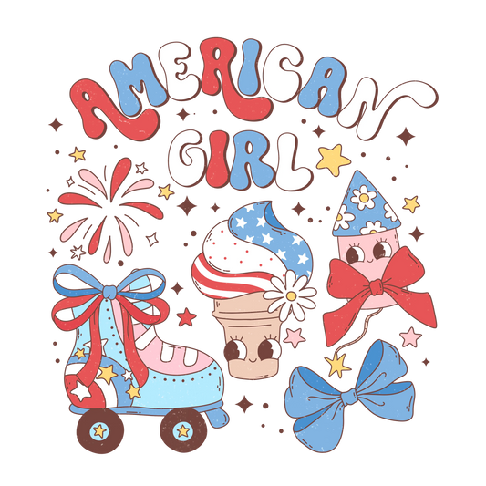American Girl Design - DTF Ready To Press
