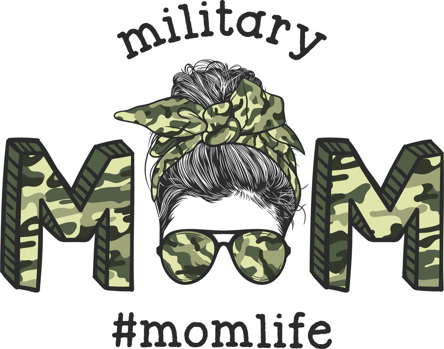 Military Mom Design - DTF Ready To Press