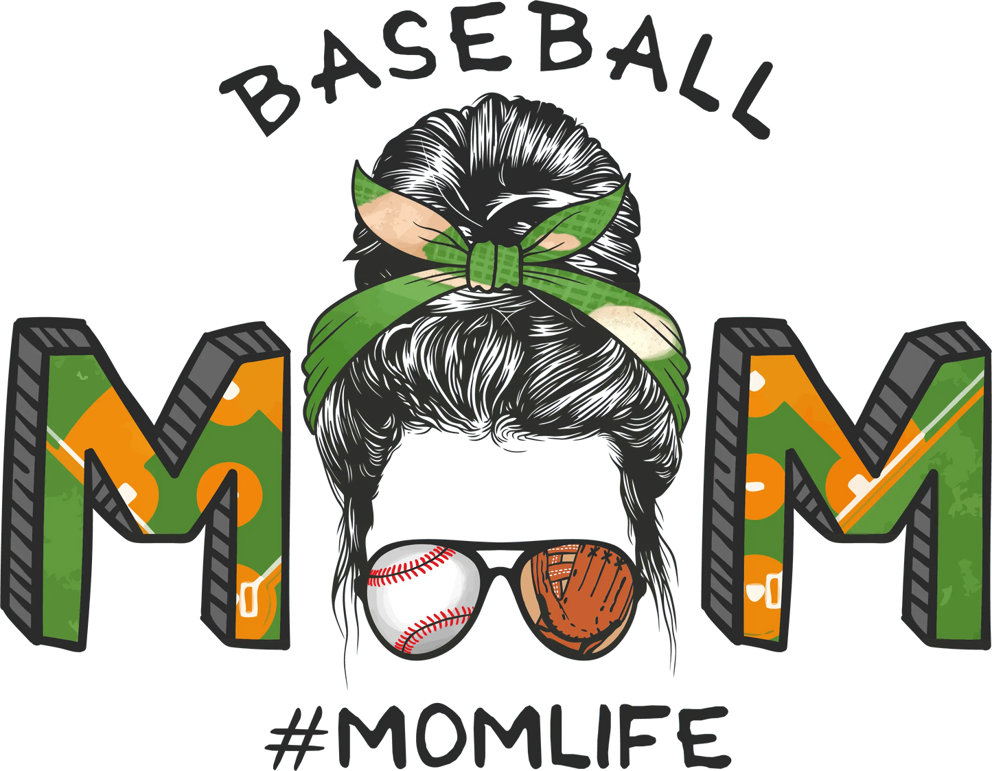 Cool Baseball Mom Design - DTF Ready To Press