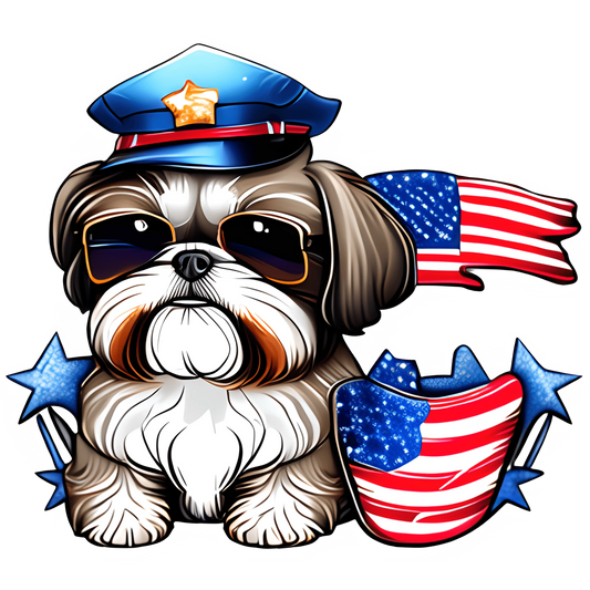 4th Of July Dog Design - DTF Ready To Press