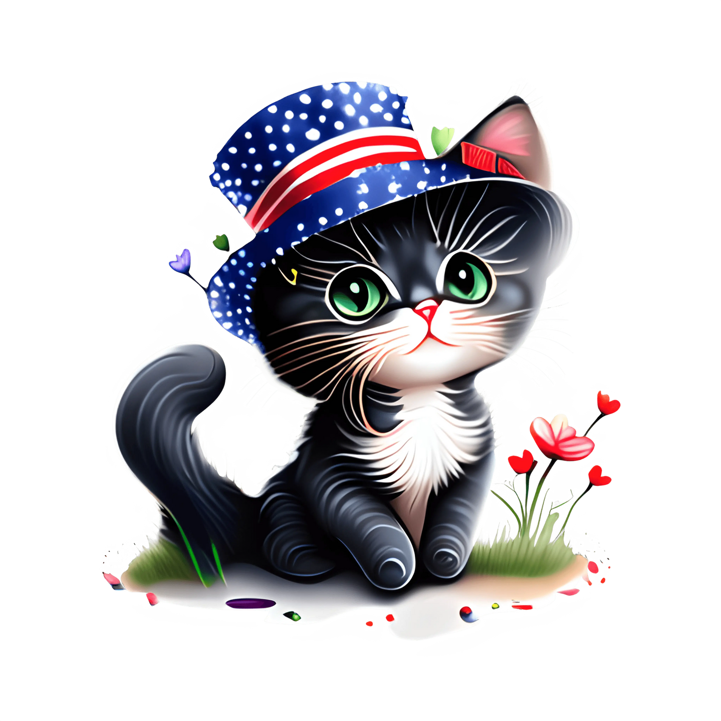 4th Of July Cat Design - DTF Ready To Press