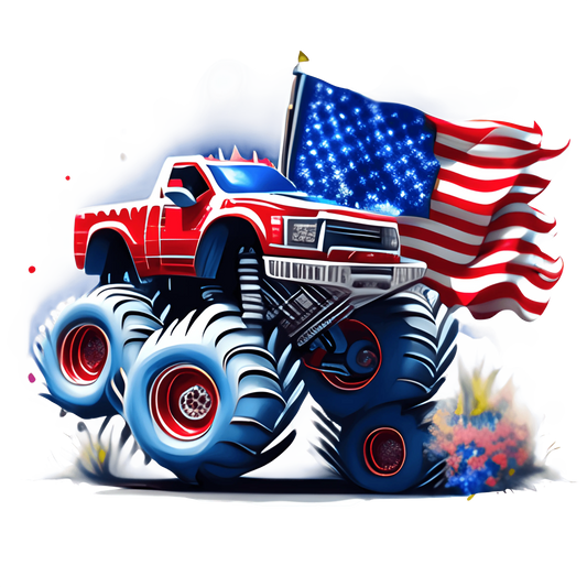 4th Of July Truck Design - DTF Ready To Press