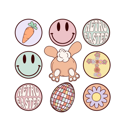 Retro Easter Party Design - DTF Ready To Press