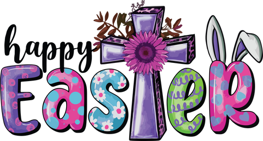 Happy Easter Jesus Design - DTF Ready To Press