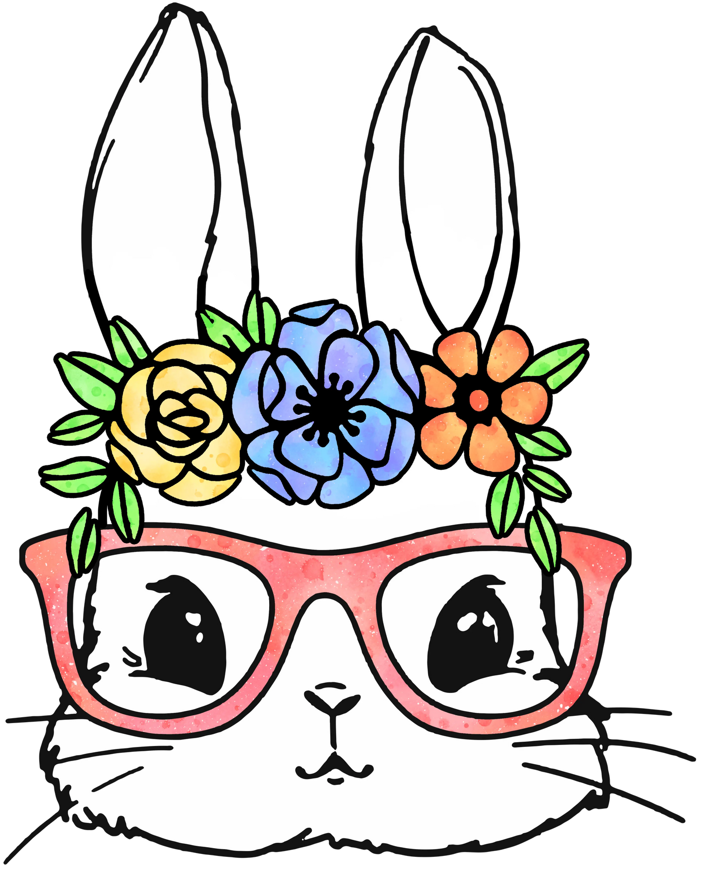 Easter Cute Bunny Design - DTF Ready To Press