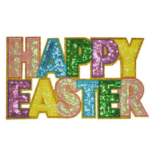 Happy Easter Patch (Large/Sequin)