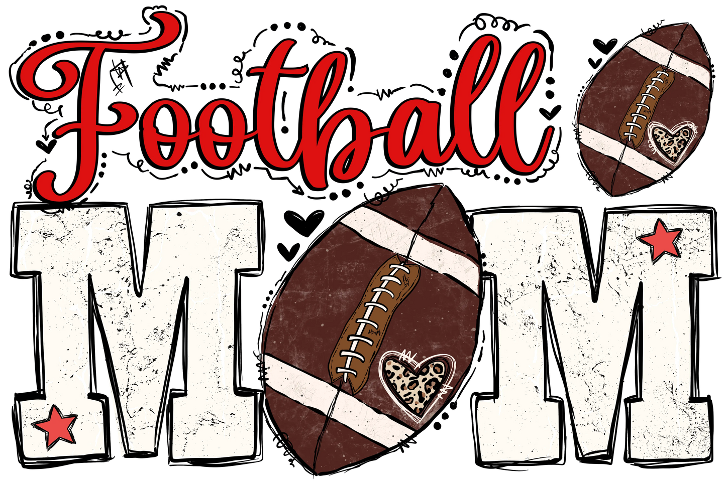Football Mom Design - DTF Ready To Press