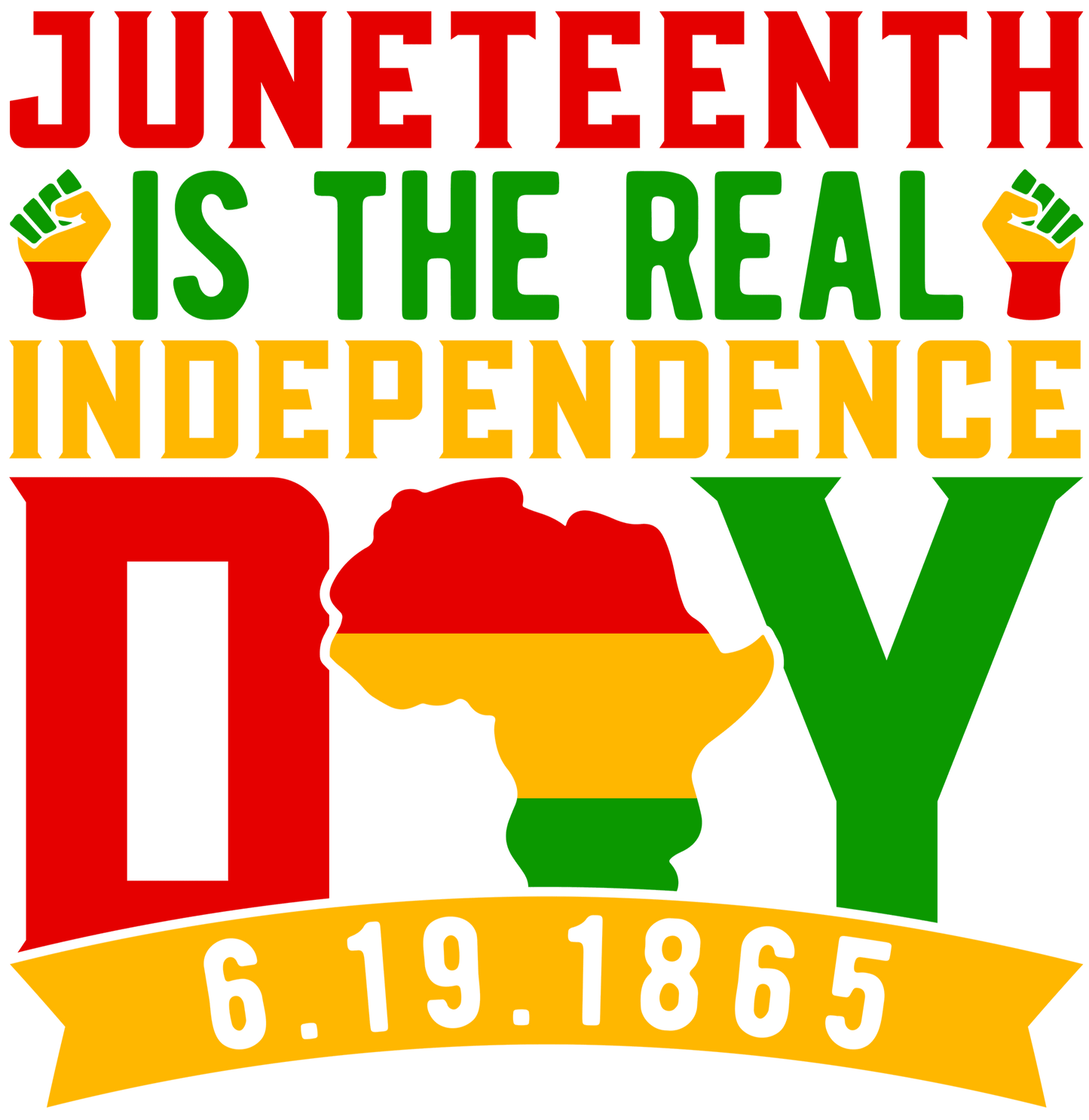 Juneteenth Is The Real Independence Design - DTF Ready To Press