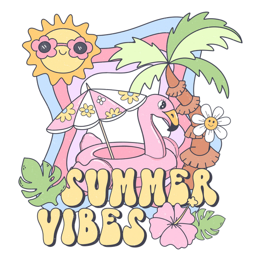 Summer Vibes Design - DTF Ready To Press