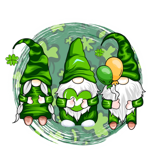 Gnomes Happy Patricks Day Design - DTF Ready To Press
