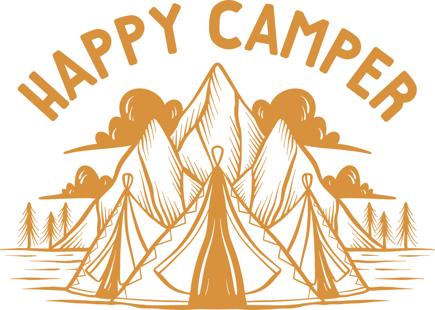 Happy Camper Design - DTF Ready To Press