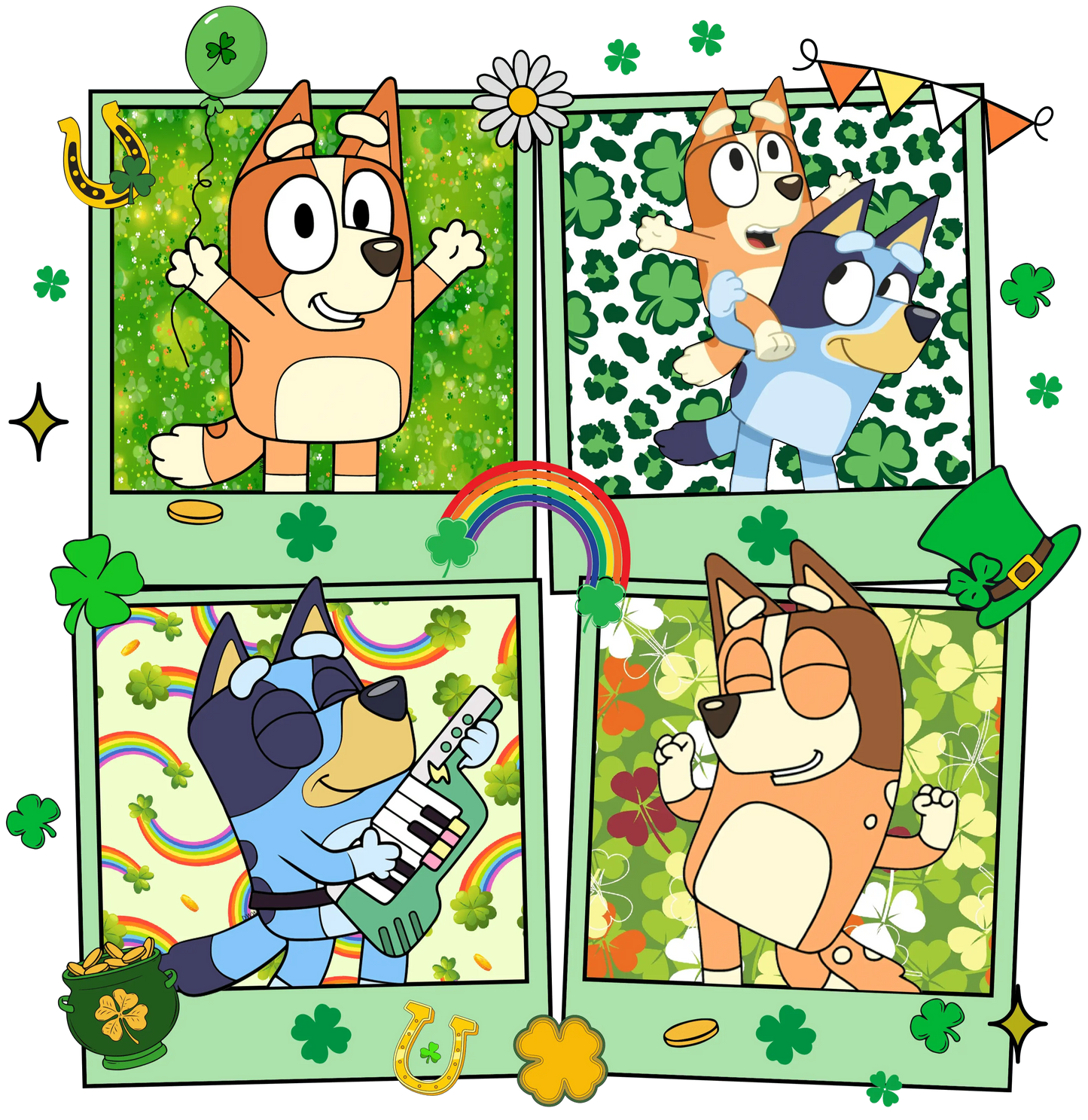 Saint Patrick's Day Bluey Party - DTF Ready To Press