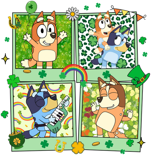 Saint Patrick's Day Bluey Party - DTF Ready To Press
