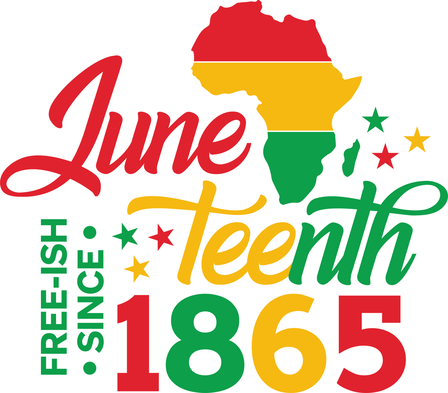 Juneteenth Free-ish Since 1865 Design - DTF Ready To Press