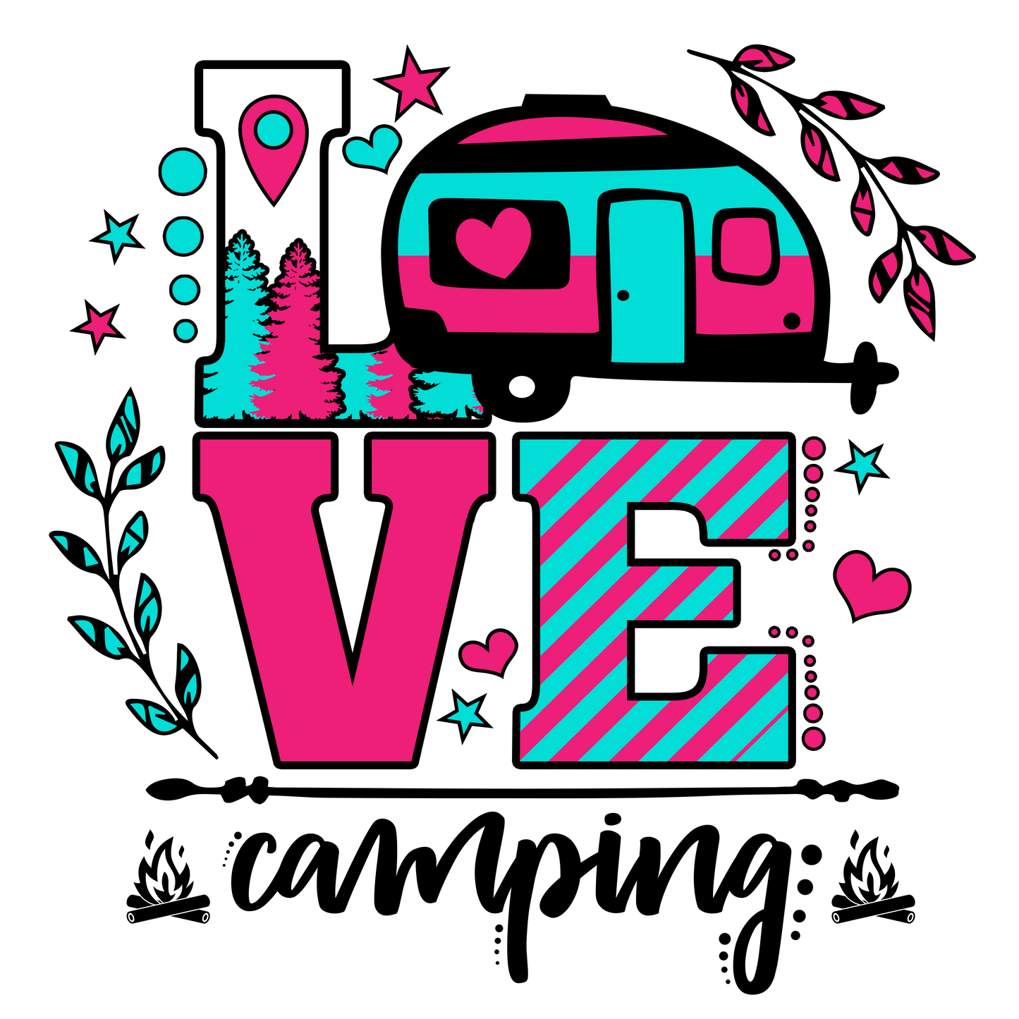 Love Camping Design - DTF Ready To Press