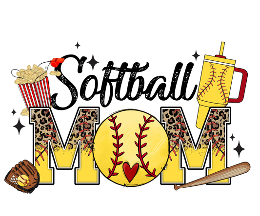 Softball Mom Design - DTF Ready To Press