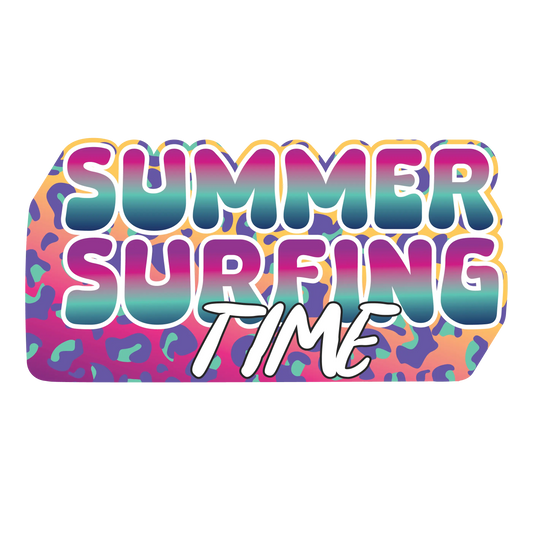 Summer Surfing Time Design - DTF Ready To Press
