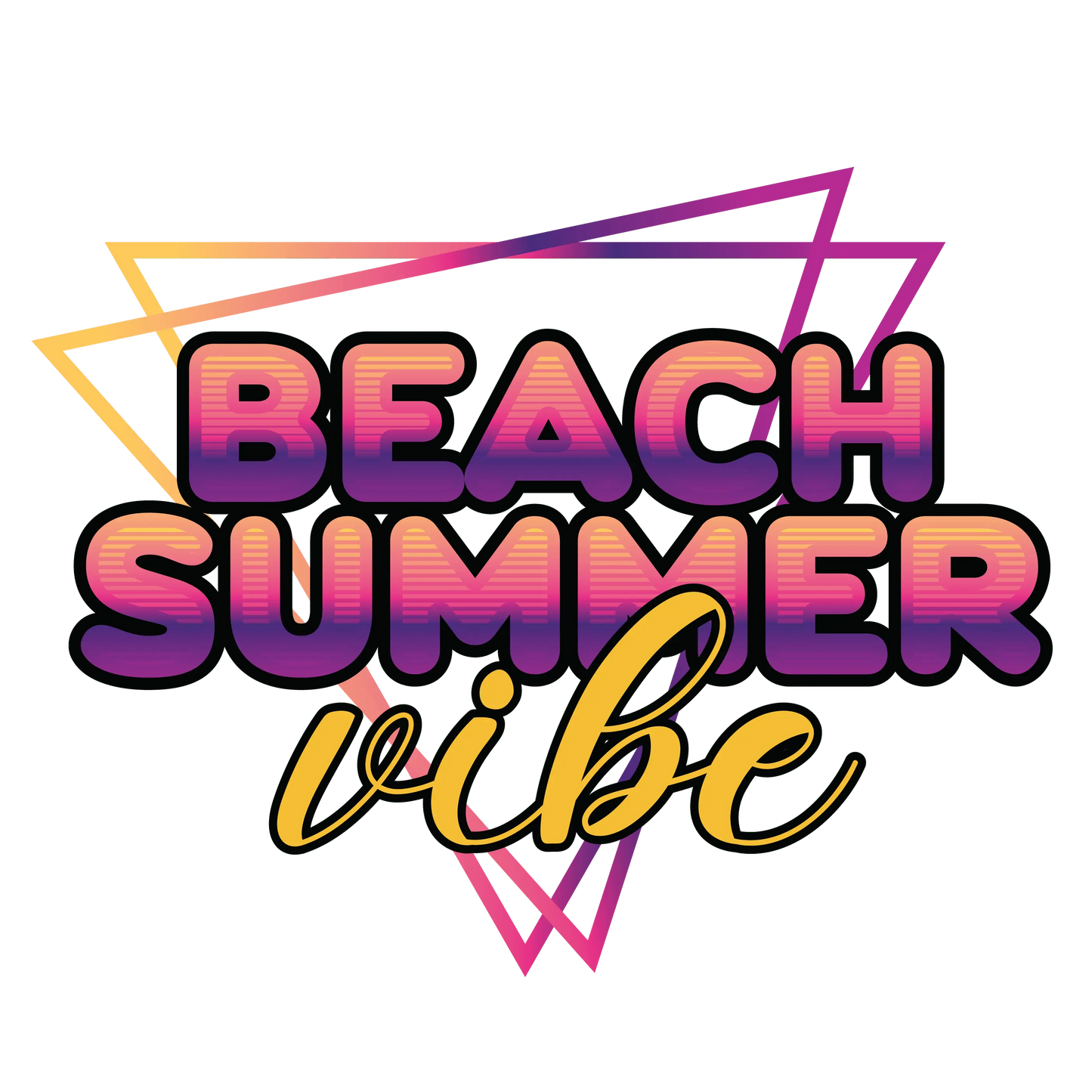 Beach Summer Vibe Design - DTF Ready To Press