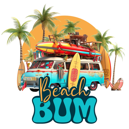 Beach Bum Design - DTF Ready To Press