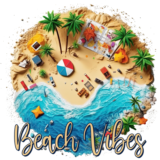 Beach Vibes Design - DTF Ready To Press