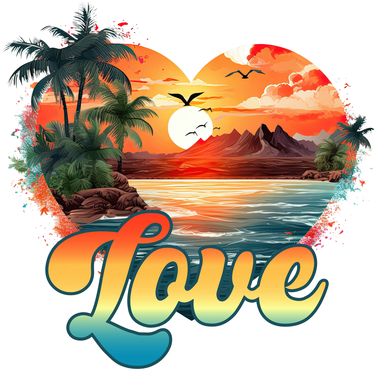 Love Summer Design - DTF Ready To Press