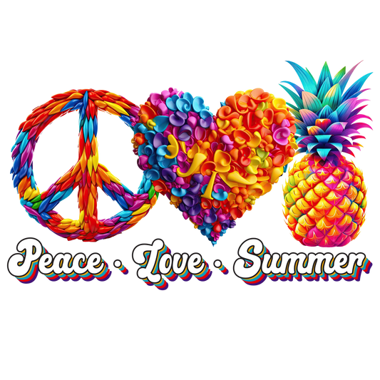 Peace Love Summer Design - DTF Ready To Press