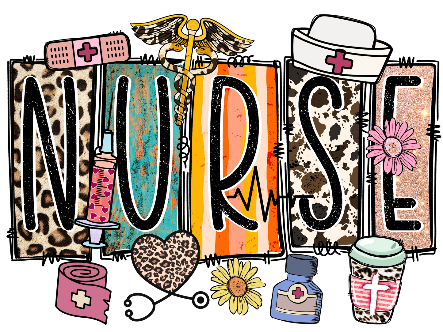 Nurse Western Design - DTF Ready To Press