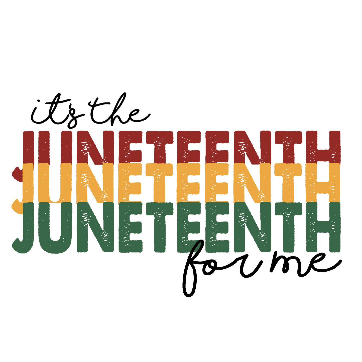 It's The Juneteenth For Me Design - DTF Ready To Press