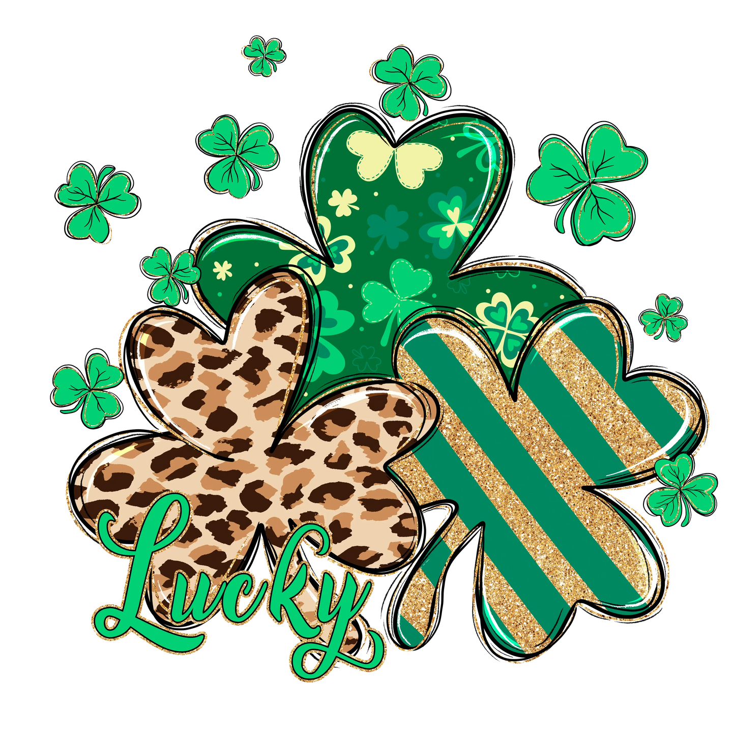 Lucky Clover St Patrick's Day Design - DTF Ready To Press