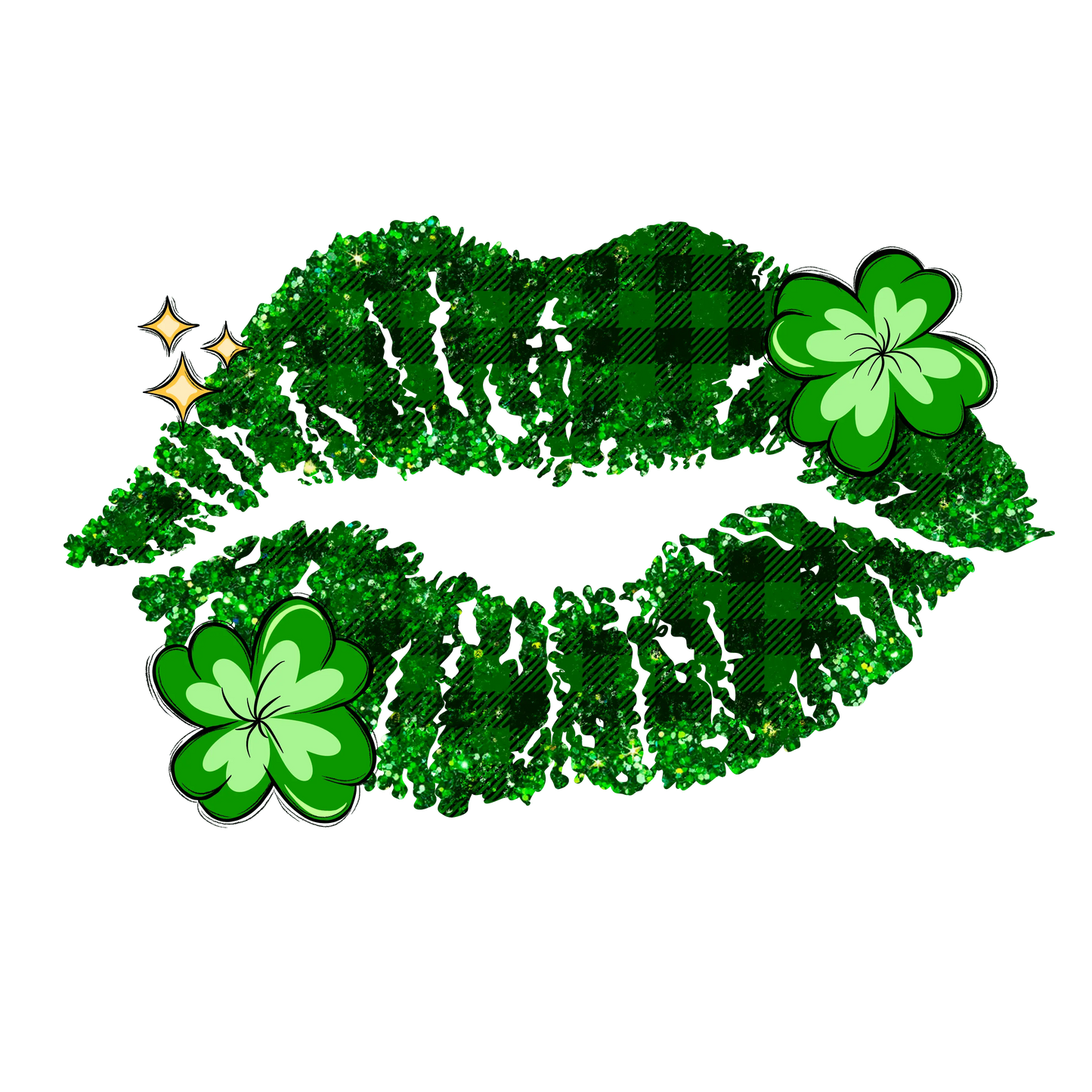Lucky Lips St Patricks Day Design - DTF Ready To Press